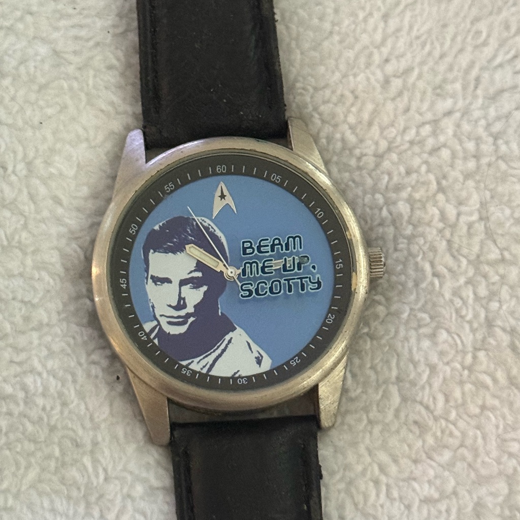 Black Leather Strap Watch With Silver Bezel Black Leather Strap Watch With Silver Bezel